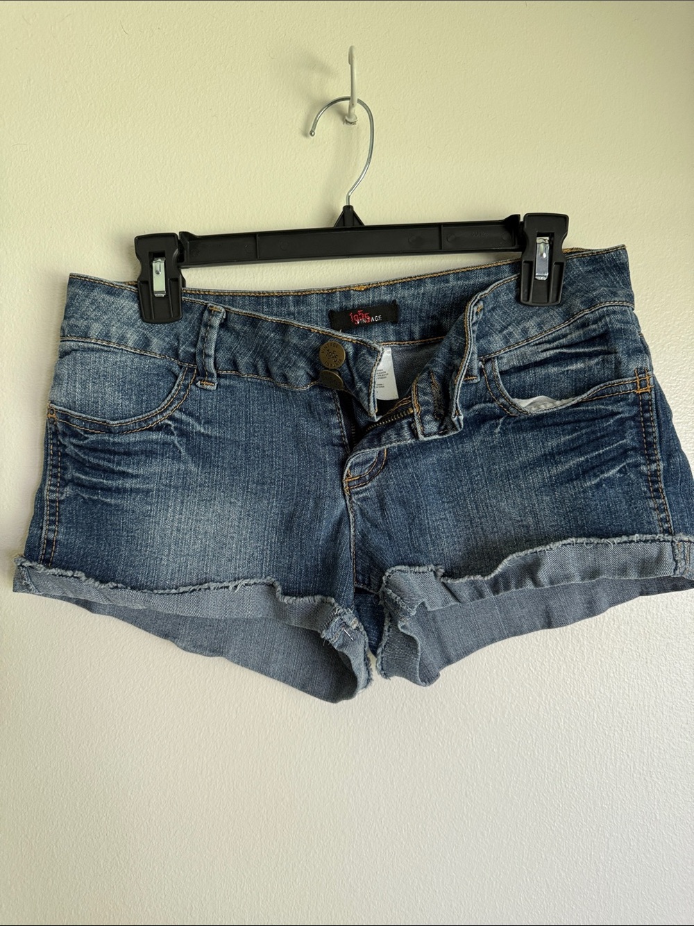 1955 Vintage Women's Medium Blue Distressed Denim Cutoff Shorts